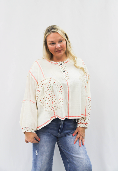 Peace & Flowers Top