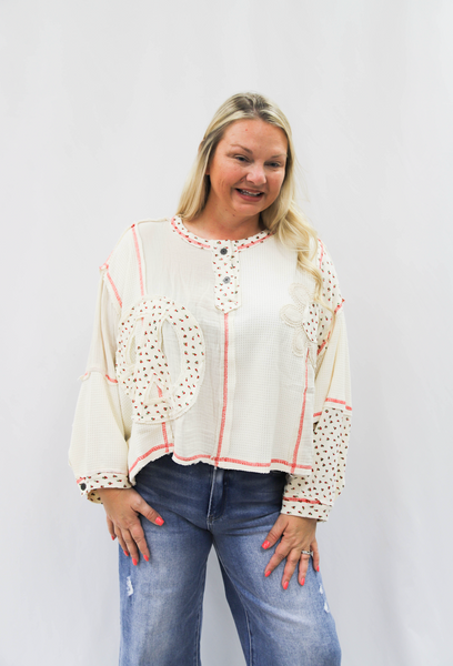 Peace & Flowers Top