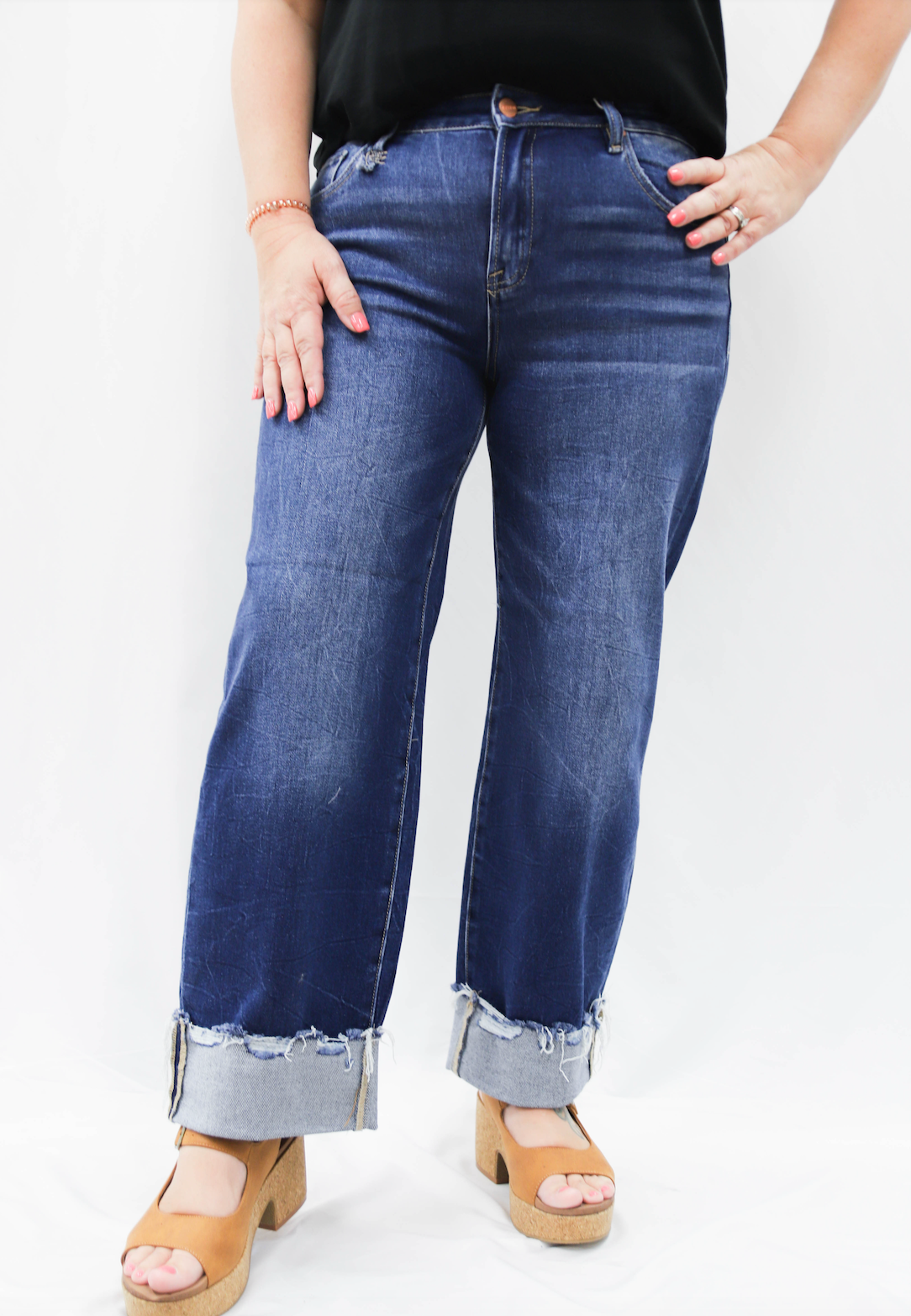 Risen HR Crop Boyfriend Cuffed Jean