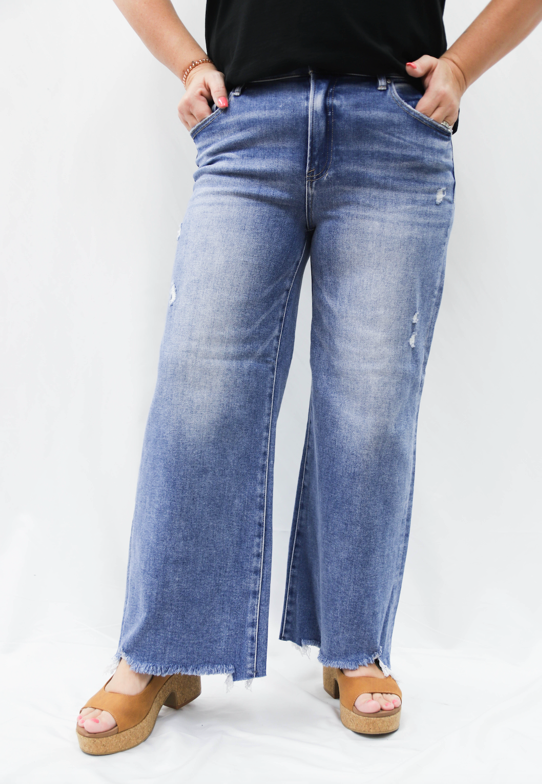 Risen Francis HR Crop Wide Leg Jean