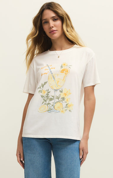 Z Supply Spritz Boyfriend Tee in Sea Salt