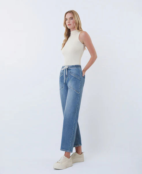 Vervet HR Drawstring With Band Wide Barrel Jean