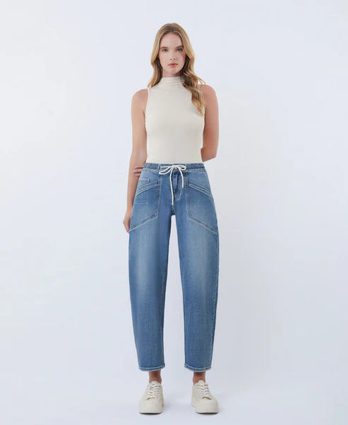 Vervet HR Drawstring With Band Wide Barrel Jean