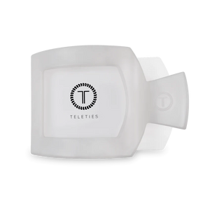 Teleties Coconut White Flat Square Clip