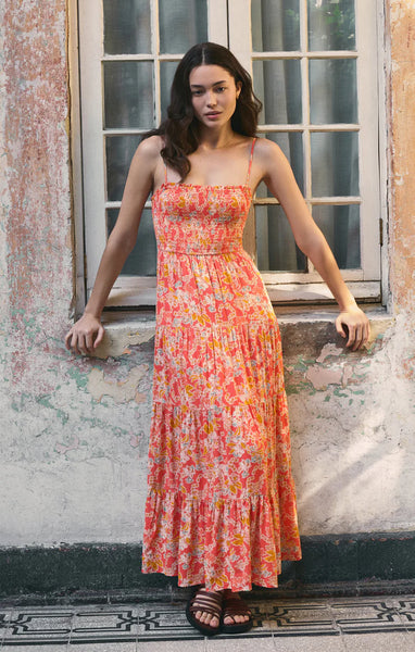 Z Supply Balos Jardin Floral Midi Dress