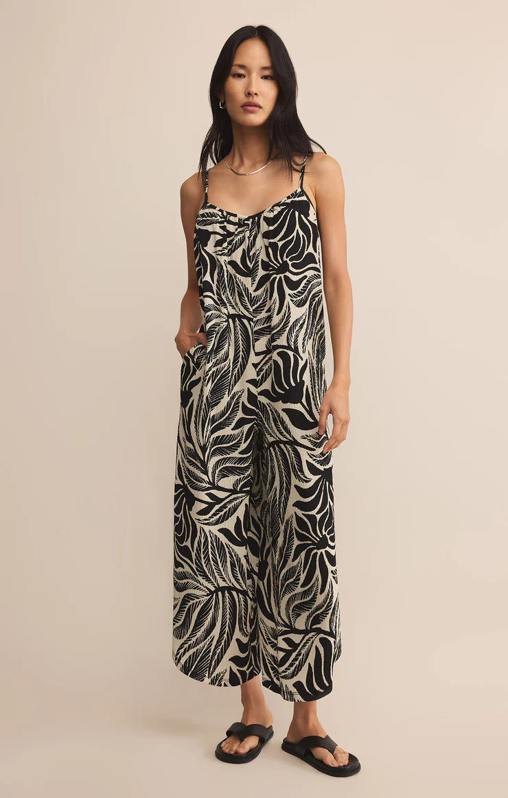Z Supply Flared Isla Leaf Jumpsuit
