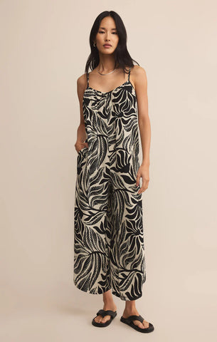 Z Supply Flared Isla Leaf Jumpsuit