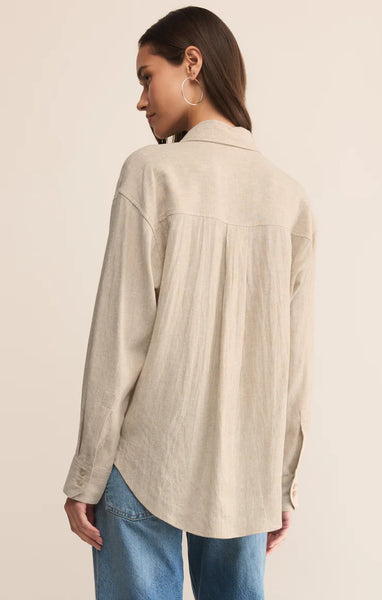 Z Supply Alfie Linen Button Up Shirt