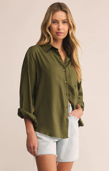 Z Supply Alfie Linen Button Up Shirt