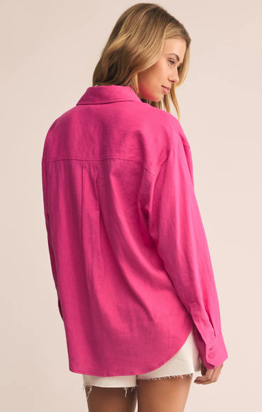 Z Supply Alfie Linen Button Up Shirt