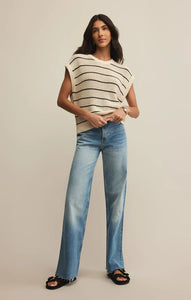 Z Supply Ines Striped Sweater Sea Salt