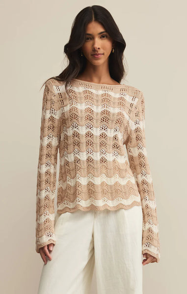 Z Supply Azura Stripe Crochet Top