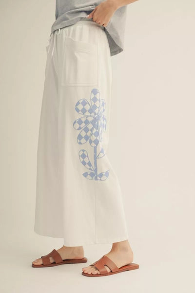 Checkered Flower Pant