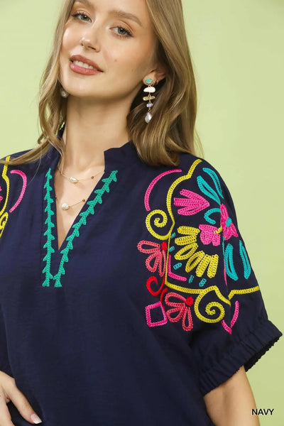 Arm Candy Embroidered Top