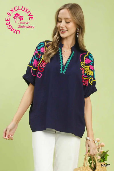 Arm Candy Embroidered Top