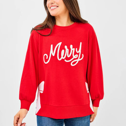 Mary Square Lakelyn Merry with Bow Sweatshirt