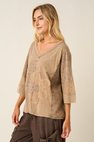 Off Set Bloom Top