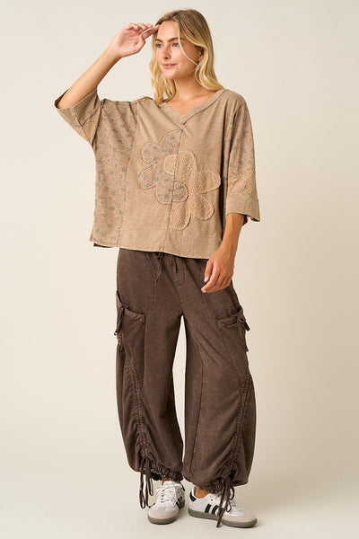 Off Set Bloom Top