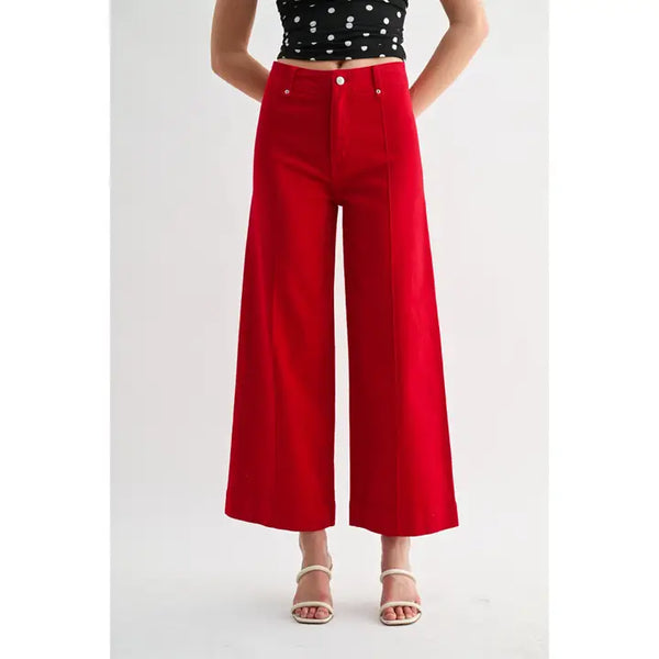 Mica HW Wide Leg Ankle Jean