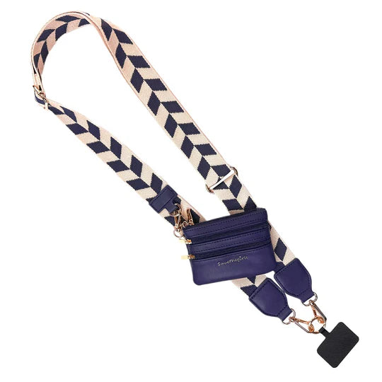 Clip & Go Strap - Chevron Navy