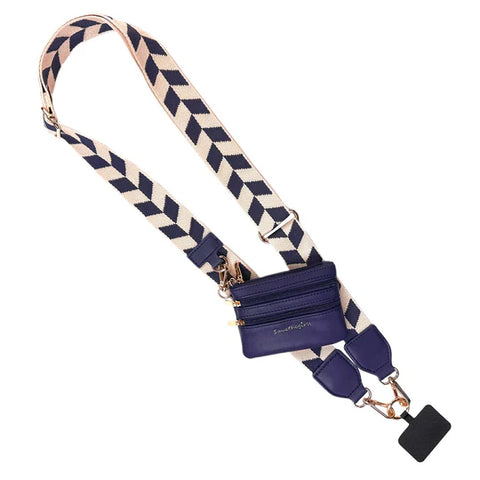 Clip & Go Strap - Chevron Navy