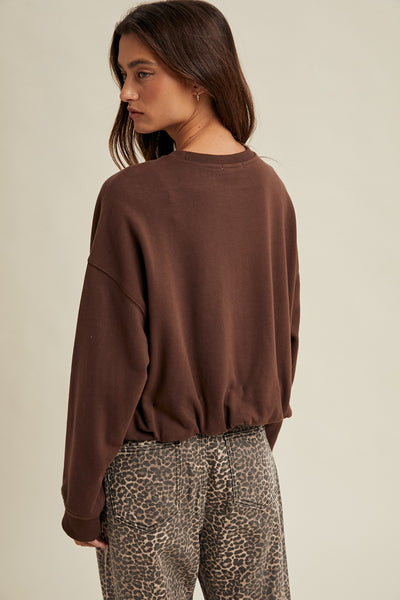 Bubble Hem Sweatshirt