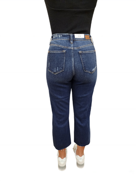 Judy Blue HW Knee Destroy Crop Wide Leg