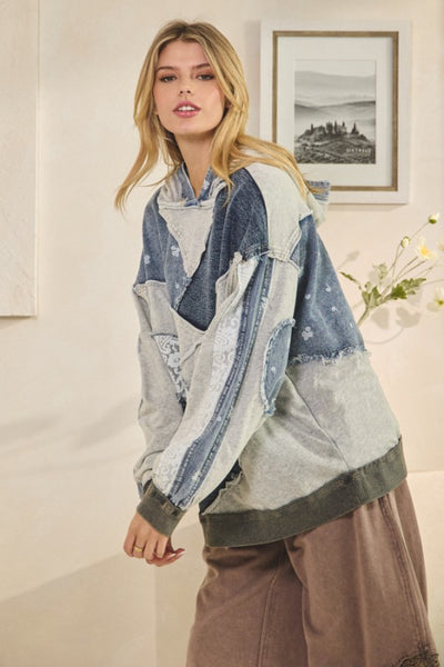 Denim & Lace Hoodie