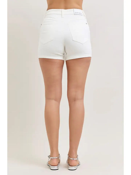 Judy Blue HW Slim White Short