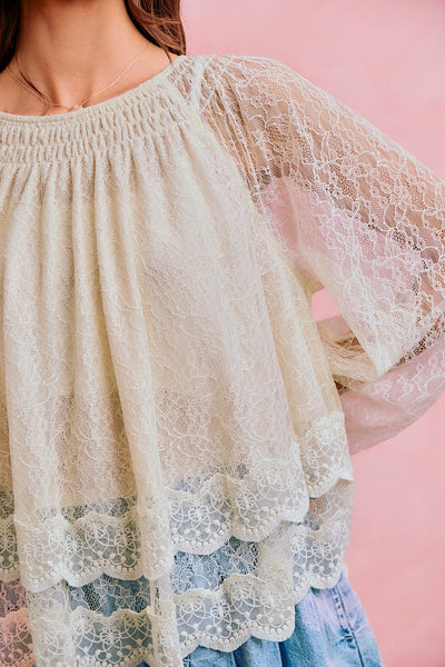 Fall in Love with Lace Top