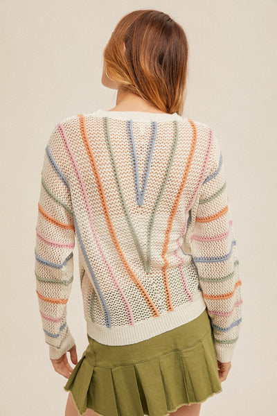 I'm Glad Your Here Open Knit Sweater