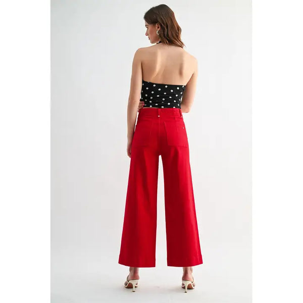 Mica HW Wide Leg Ankle Jean