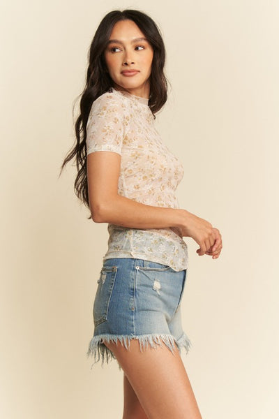 Sheer Bloom Top