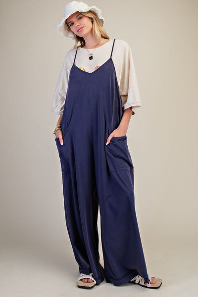In The Navy Jumpsuit