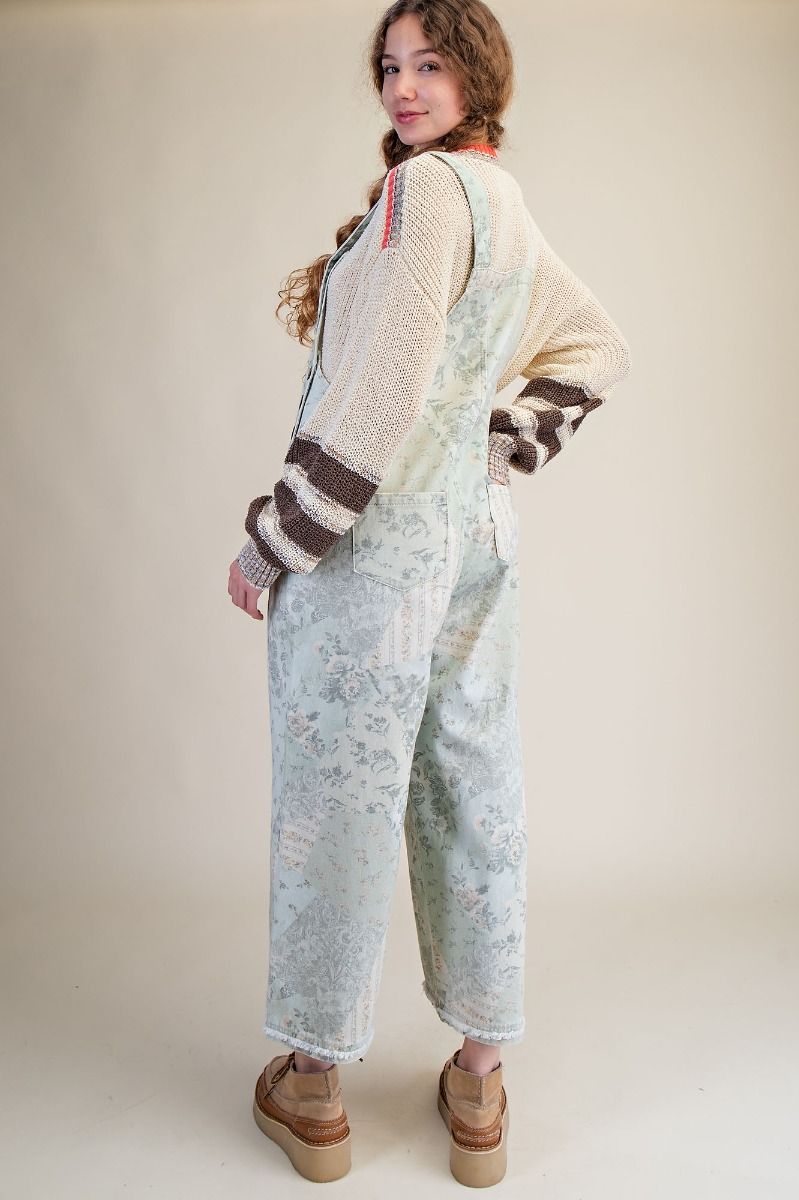 Muted Flower Overalls