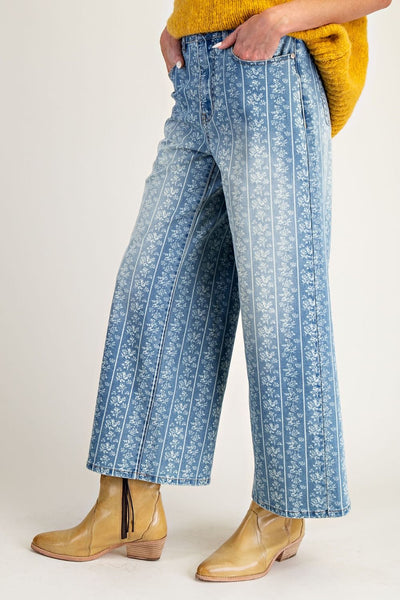 Rows Of Flowers Jeans