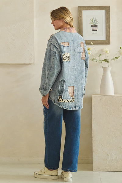 Pieced Together Denim Jacket
