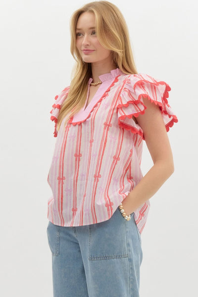 Bows Over Bros Top