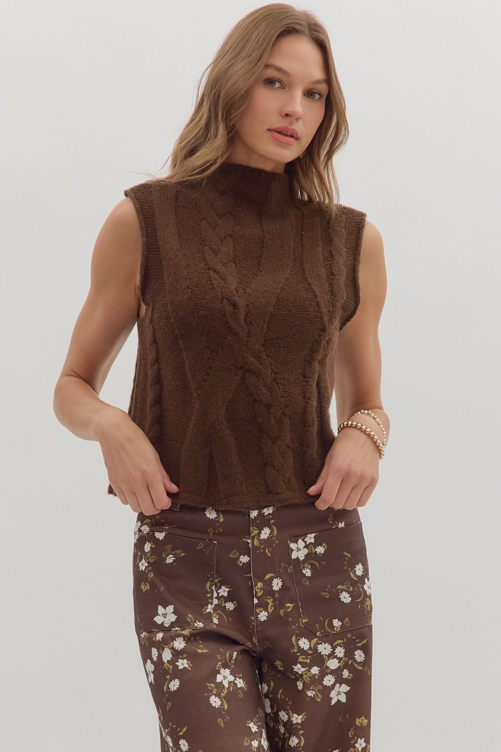 Tied In Knots Mock Sweater