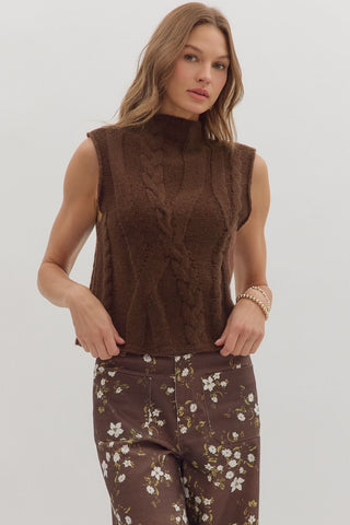 Tied In Knots Mock Sweater