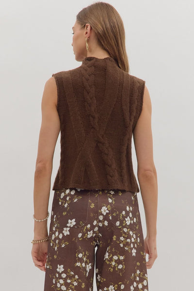 Tied In Knots Mock Sweater