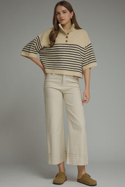 Coastal Stripe Sweater Top