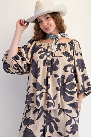 Crazy Right Now 3/4 Sleeve Top