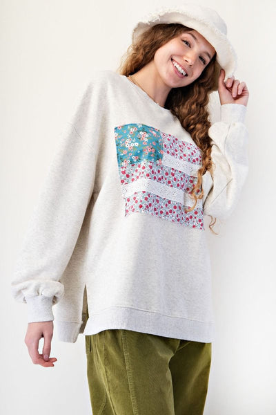 Patching To Make Whole Sweatshirt