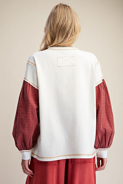 Patched Heart Top