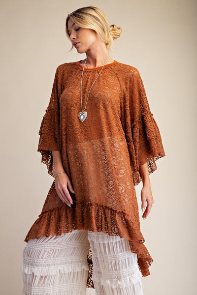 Peace Love And Lace Tunic Top