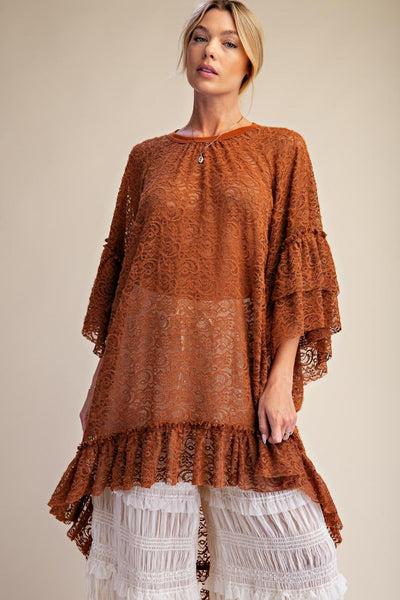 Peace Love And Lace Tunic Top