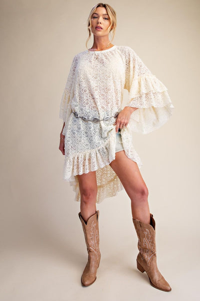 Peace Love And Lace Tunic Top