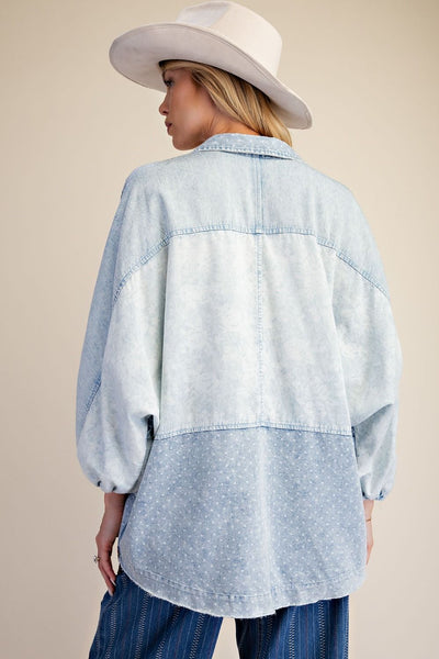 Mixed Denim Top