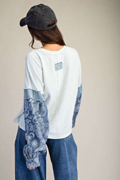 Bandana Mix Print Top